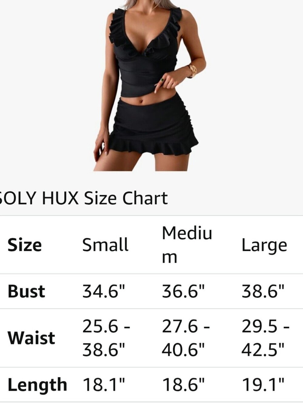 SOLY HUX Tankini Swimsuit #1332 - Picture 9 of 10